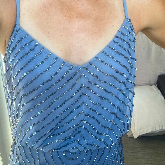 Adrianna papell beaded v neck dress size 6 - Picture 2 of 11